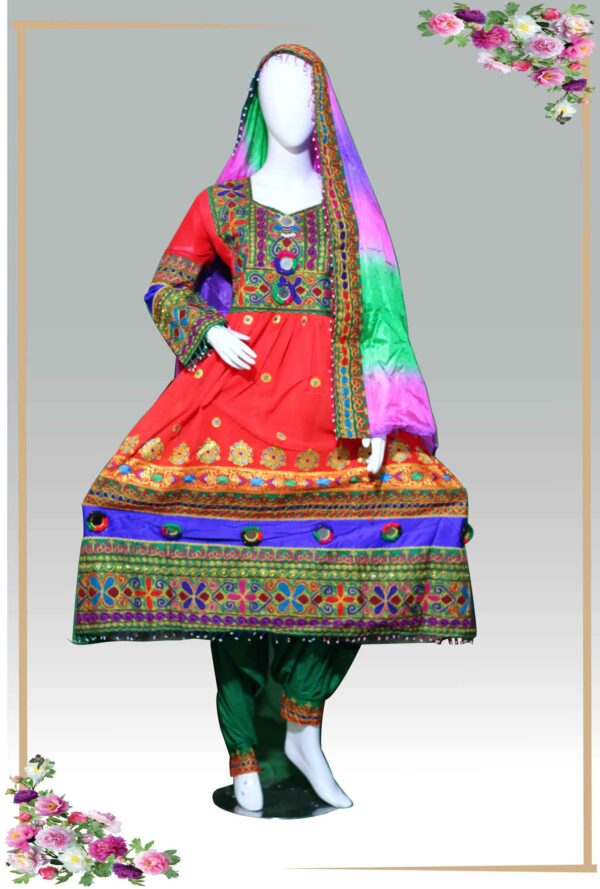 Afghani Traditional Frock- Kochyana women clothes