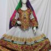Afghan Dress- Traditional Frock - Afghani Frock Full size White